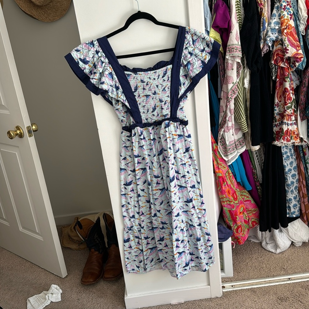 Britton Court MIDI Dress | Toucan Print